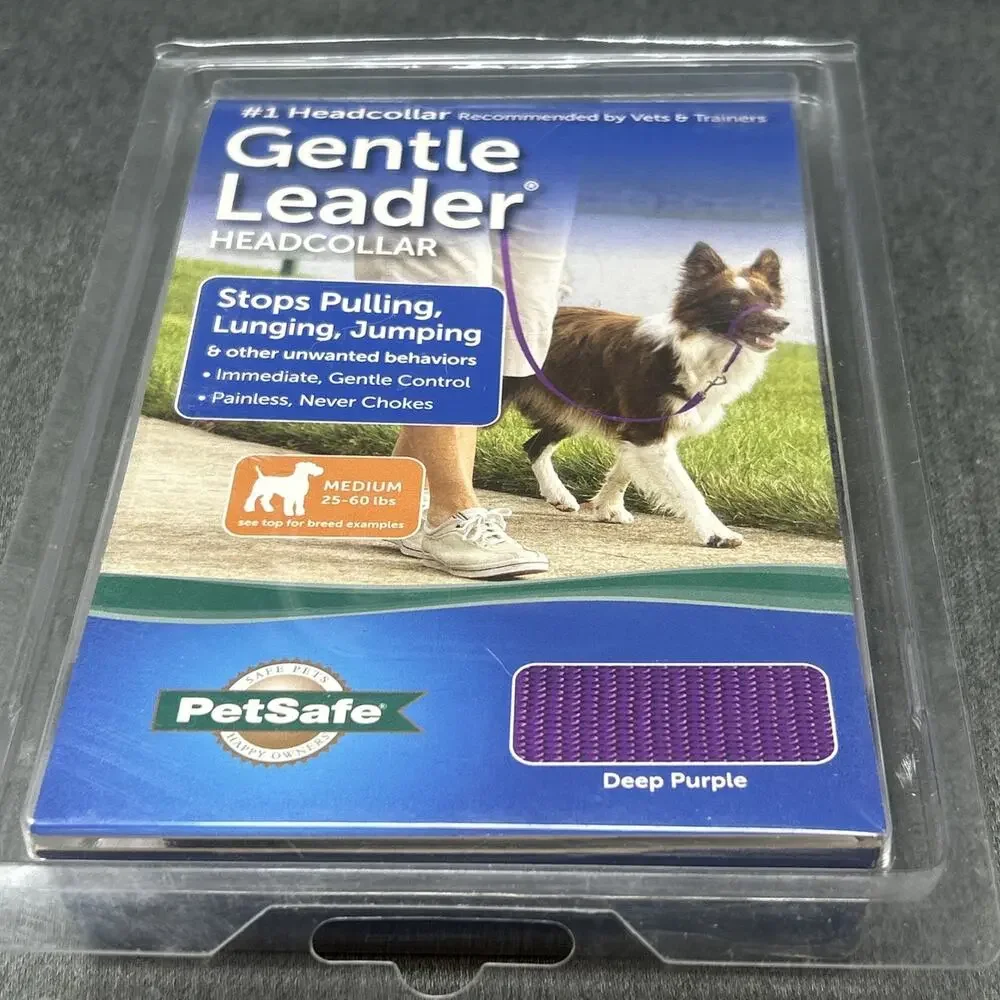 PetSafe Gentle Leader Headcollar Medium 25-60 lbs No-Pull Dog Training PURPLE